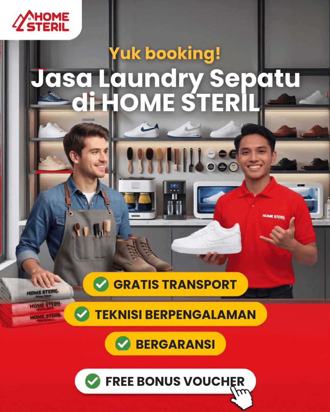 Jasa Laundry Sepatu di Home Steril