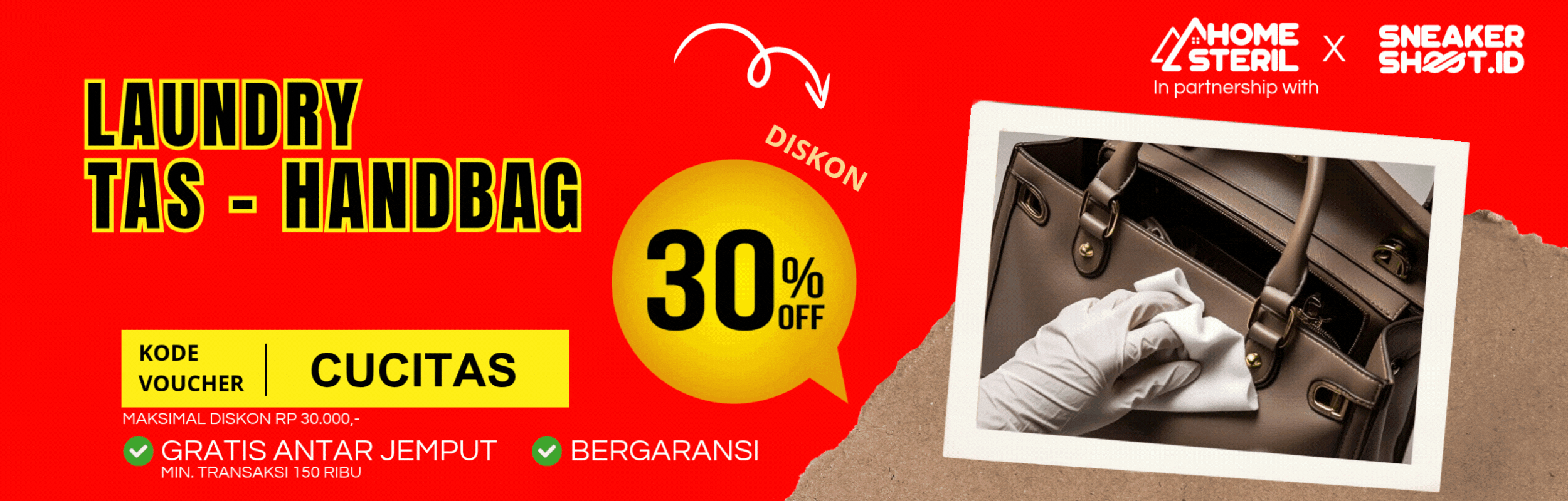 Promo Jasa cuci tas di home-steril.com
