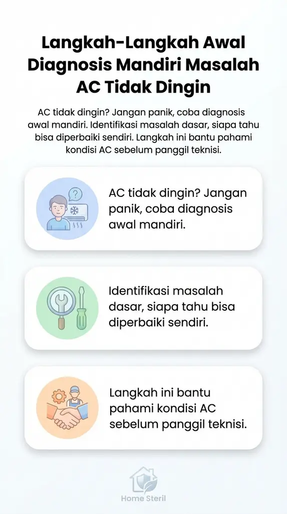 Langkah-Langkah Awal Diagnosis Mandiri Masalah AC Tidak Dingin