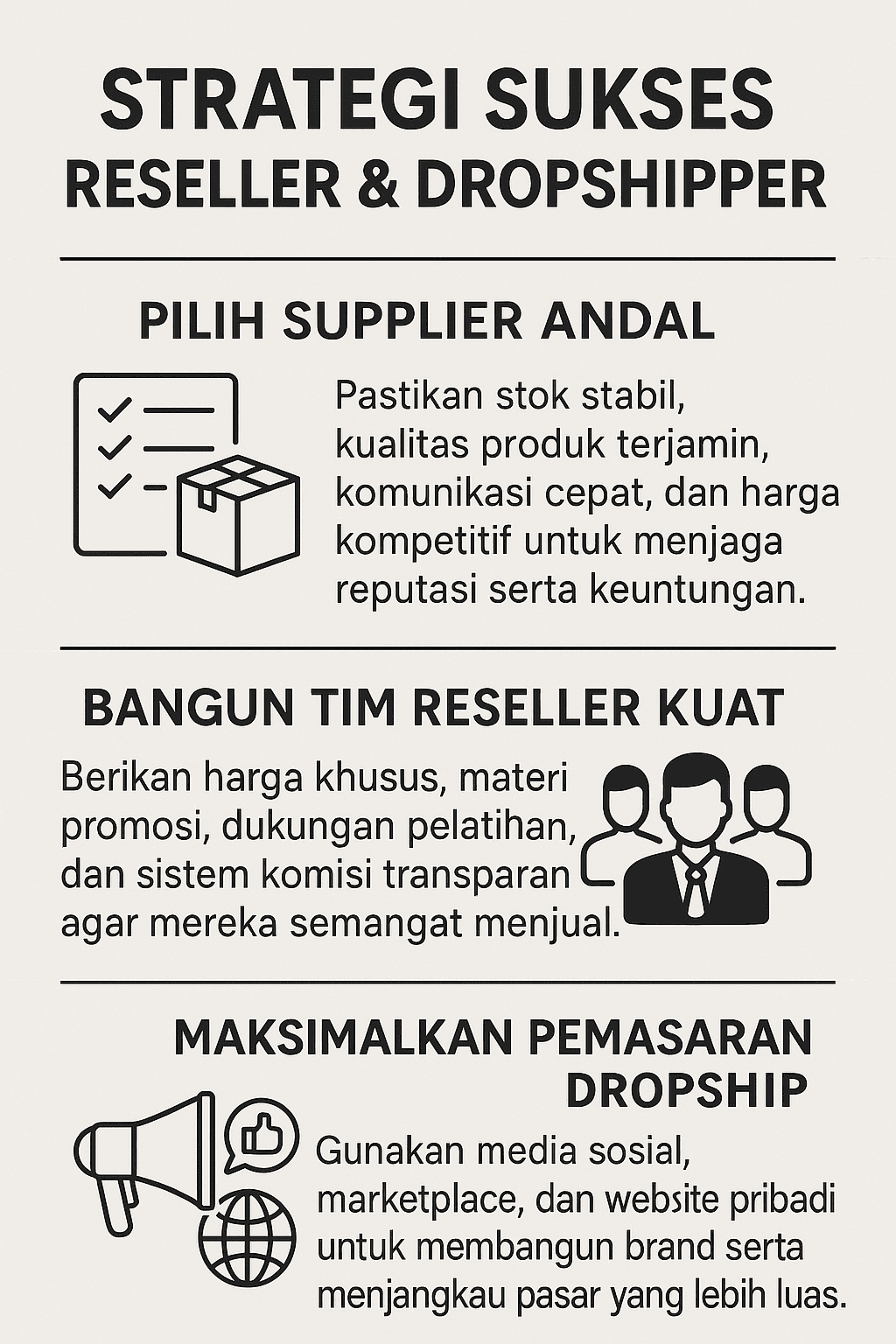 infigrafik : Membangun Fondasi yang Kuat: Strategi Reseller & Dropshipper Efektif