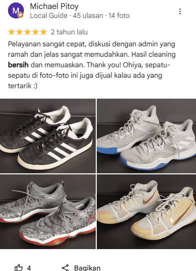 Review Pelanggan dan Reseller Sneakershoot.id