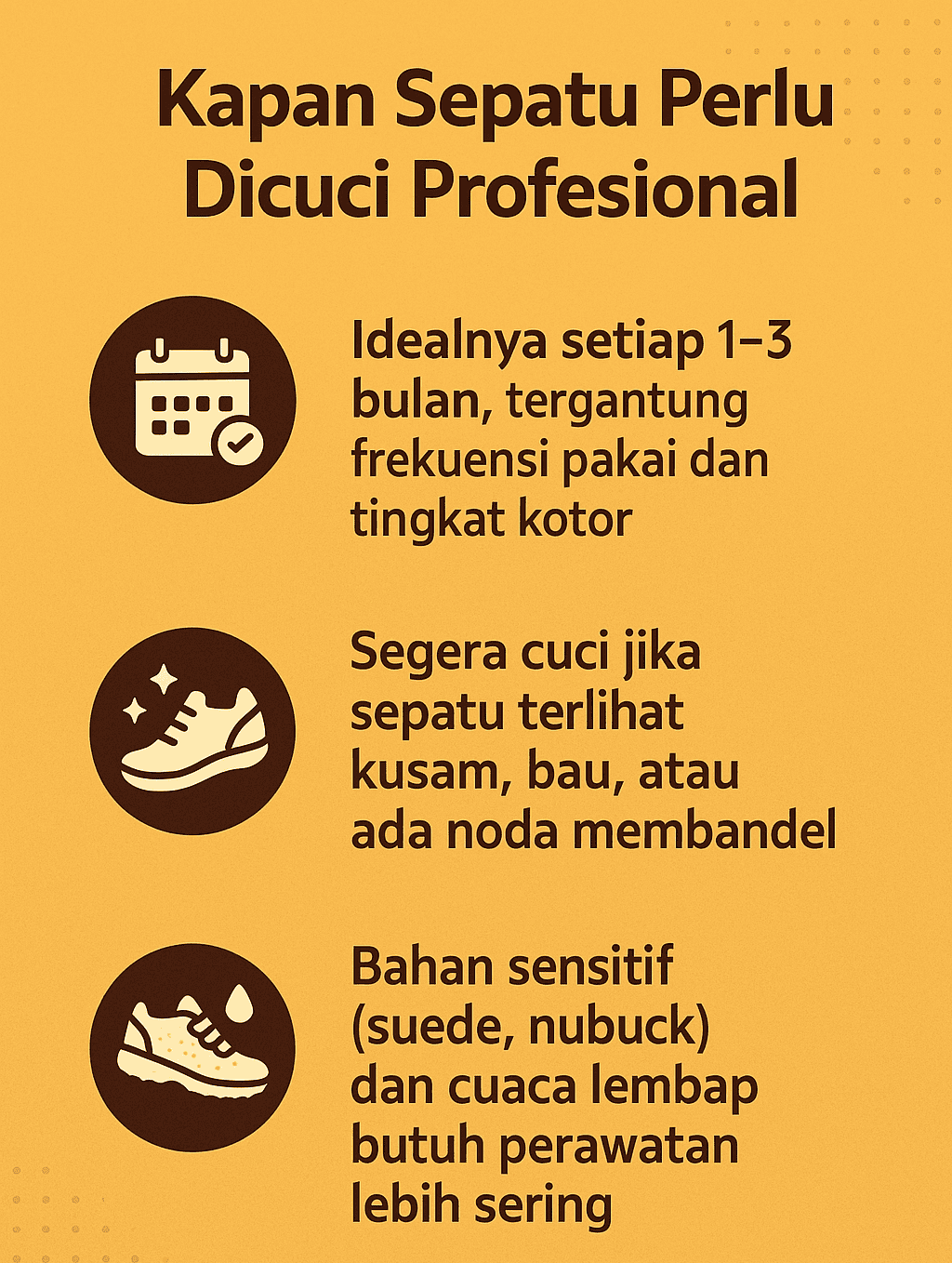 Infografik: Kapan Sepatu Perlu Dicuci Profesional