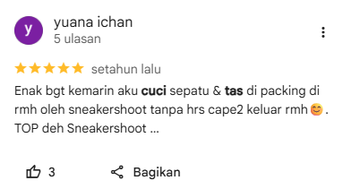 Review Pelanggan Teratas Jasa Cuci Tas Kulit Sneakershoot