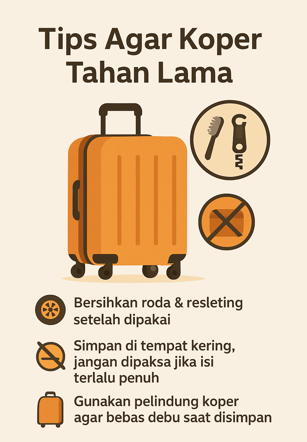 Infografik: Tips Agar Koper Tahan Lama