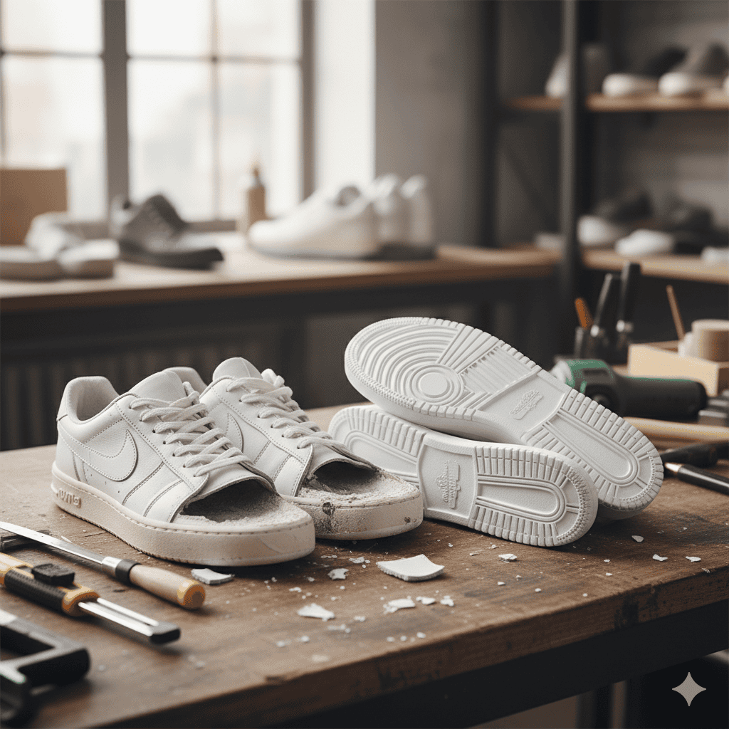 Menyiapkan Sol Sepatu Baru