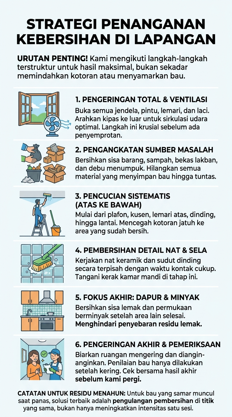 Infografik : Strategi Penanganan Kebersihan Lapangan
