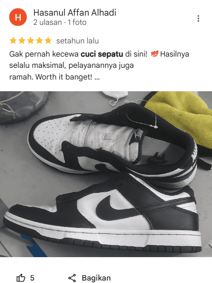 Rating Produk Sneakershoot Terkait Perawatan Sepatu