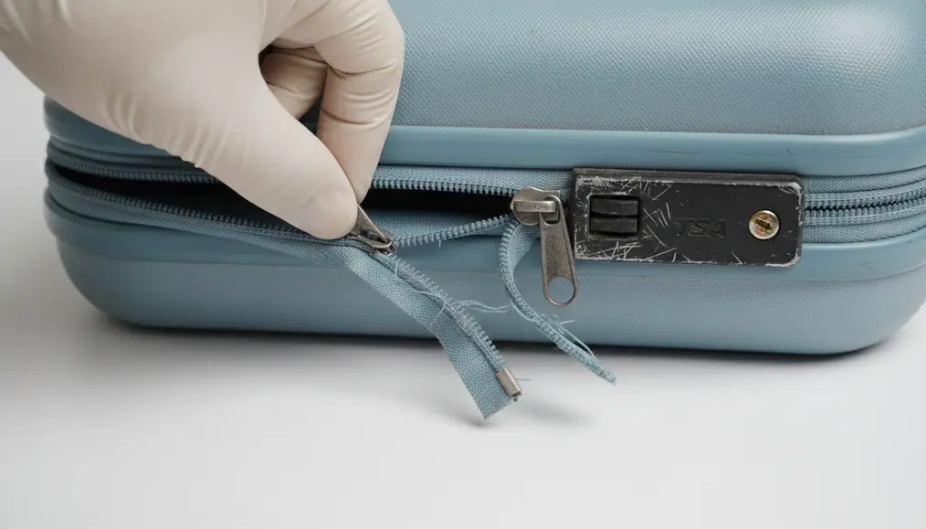 Kerusakan pada Sistem Penutup dan Keamanan Koper