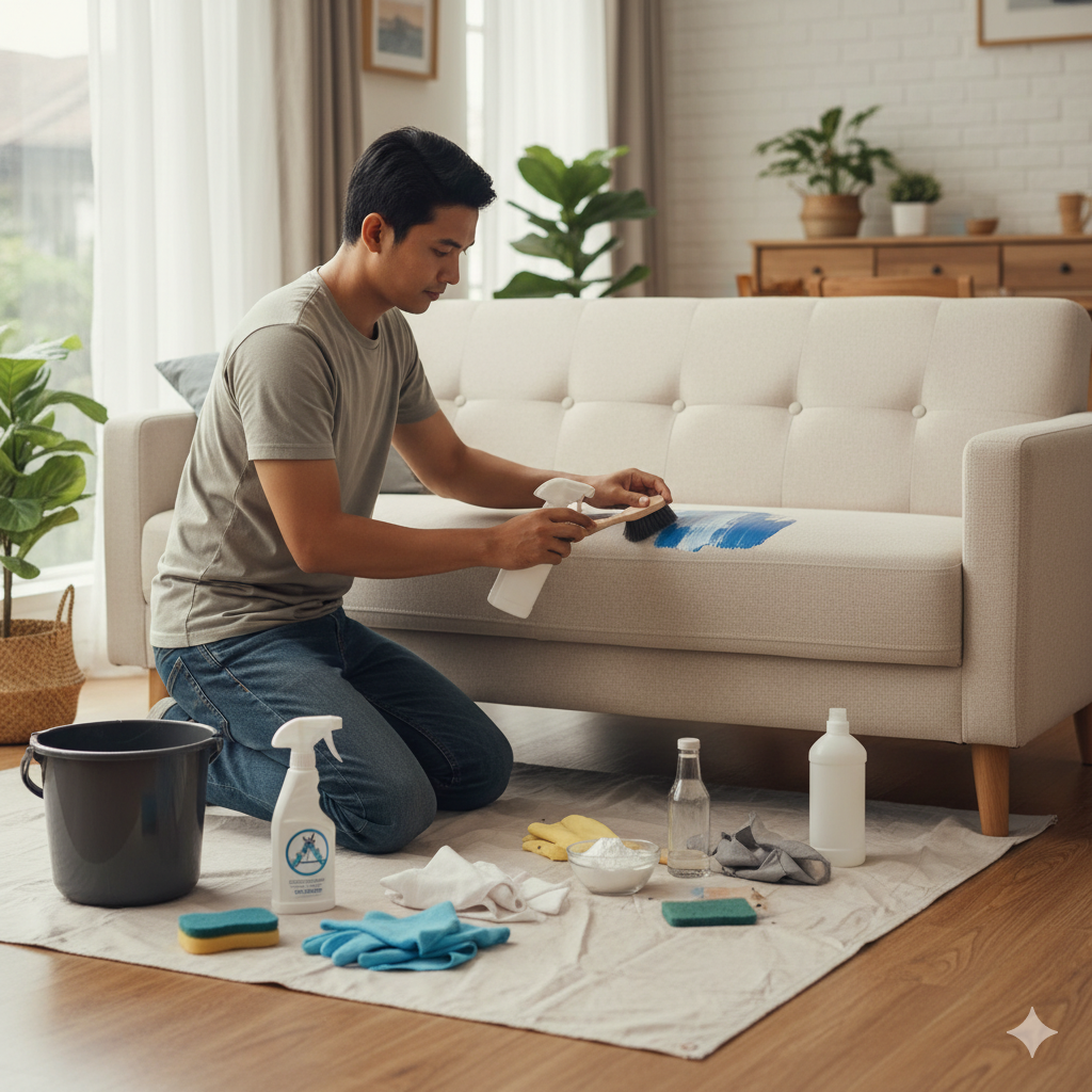 Alat dan Bahan Penting untuk Cara Membersihkan Sofa