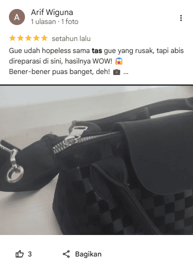 Rating Pelanggan Kami di Layanan Perbaikan Tas Sneakershoot