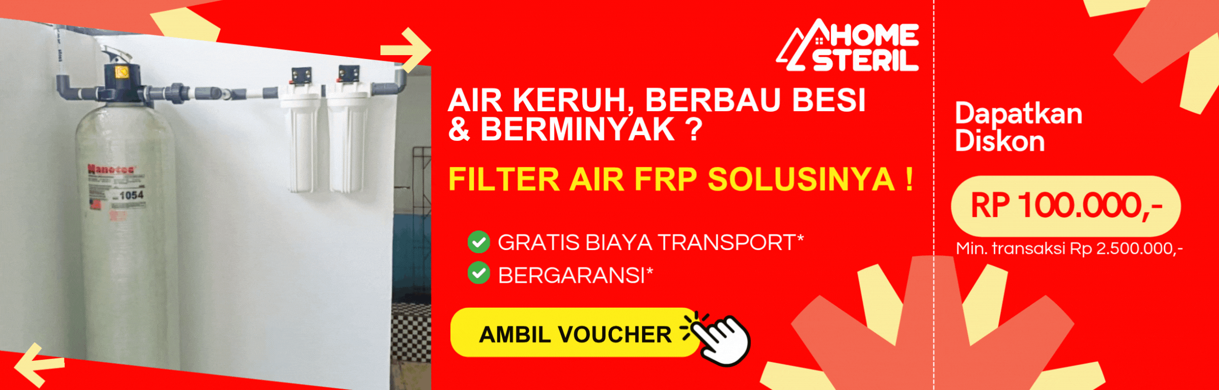 promo jasa pasang filter air di home-steril.com