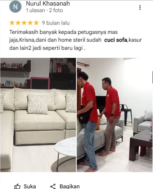 Review dari Google Maps Home Steril