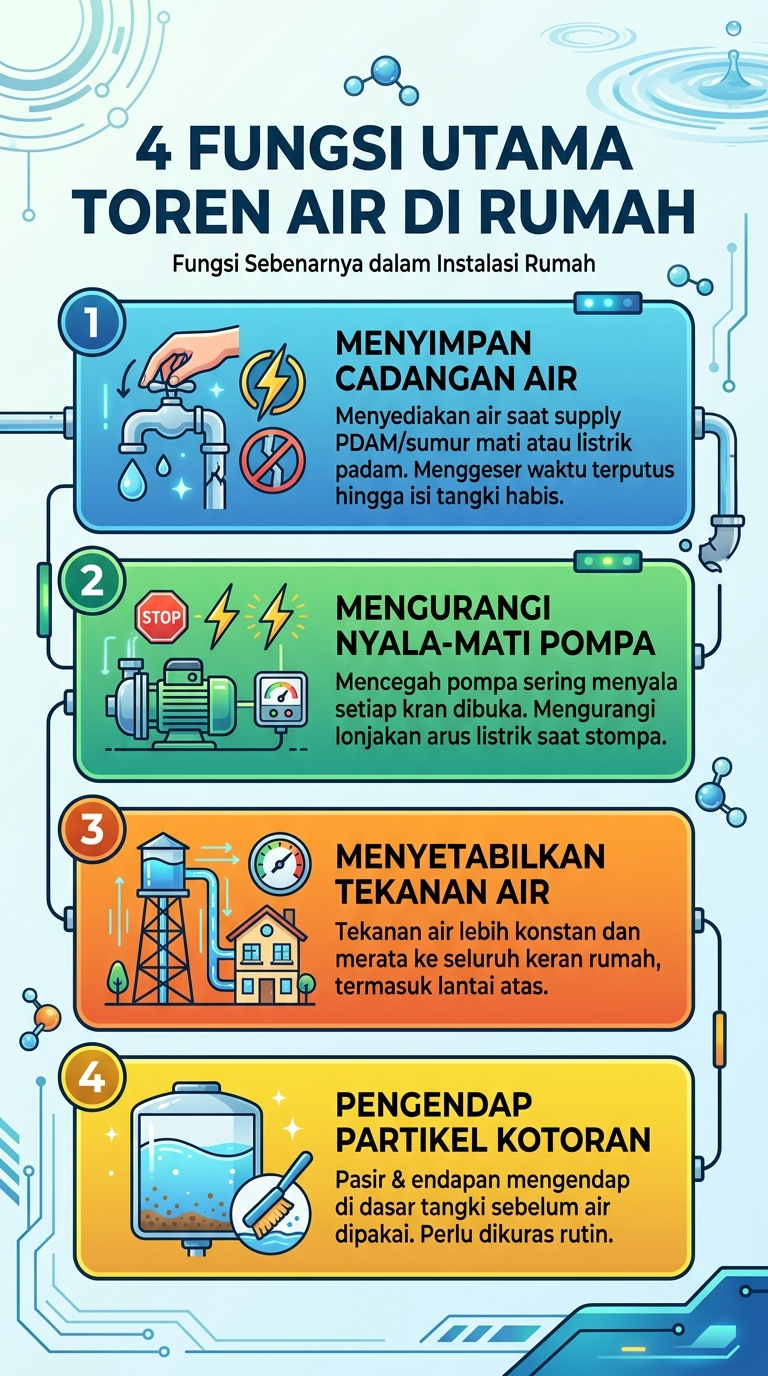 Infografik : 4 Fungsi Utama Toren Air Dirumah