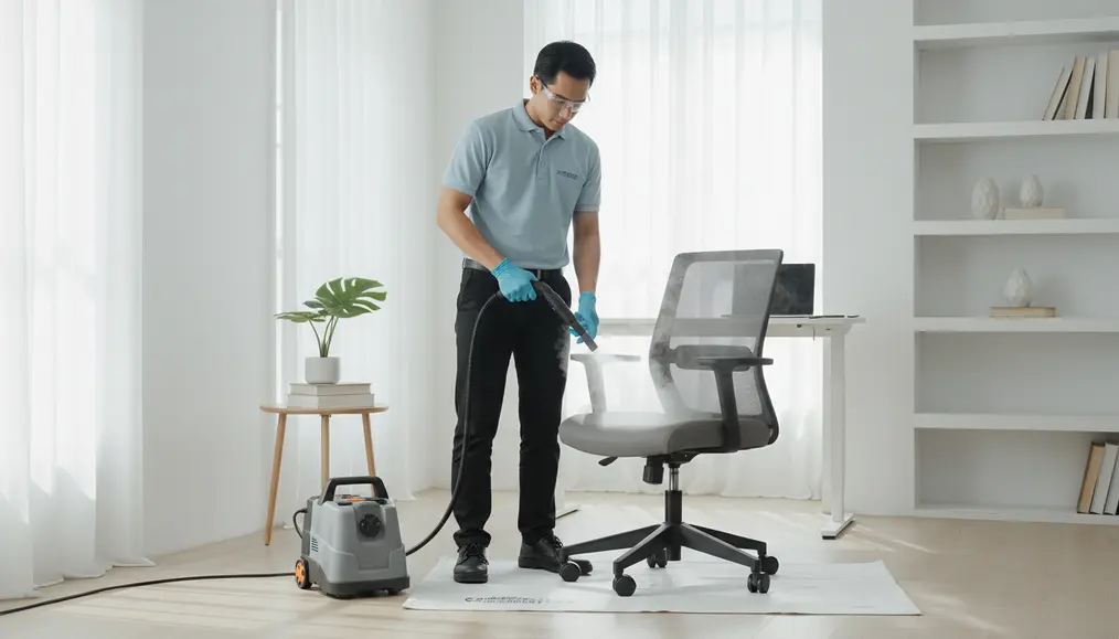 Proses Jasa Cuci Kursi Kantor di Rumah dengan Uap Home Steril