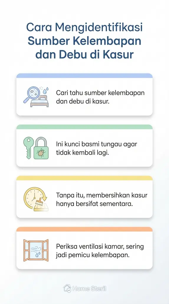 Cara Mengidentifikasi Sumber Kelembapan dan Debu di Kasur