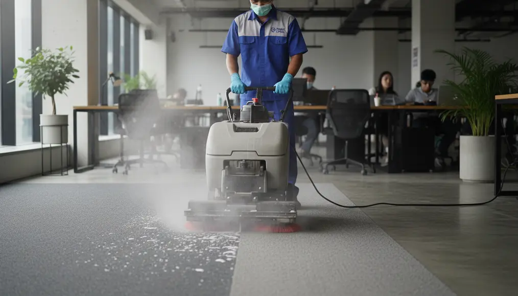 Proses Cuci Karpet Profesional oleh Home Steril