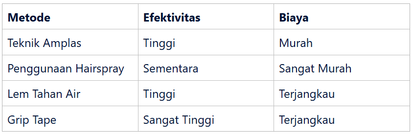 Metode mandiri untuk Mengatasi Sol Sepatu Licin