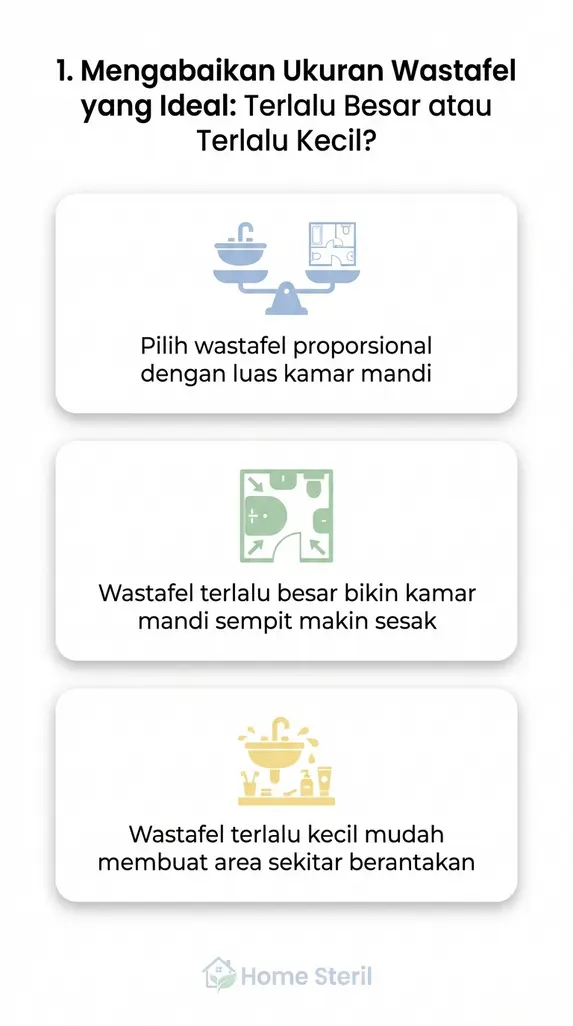 1. Mengabaikan Ukuran Wastafel yang Ideal: Terlalu Besar atau Terlalu Kecil?