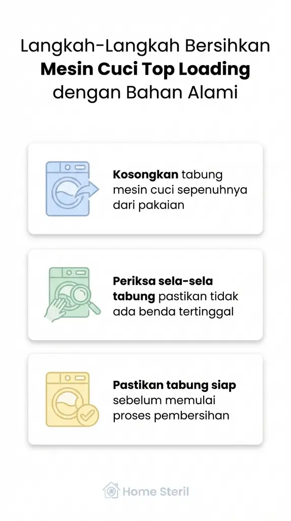 Langkah-Langkah Bersihkan Mesin Cuci Top Loading dengan Bahan Alami