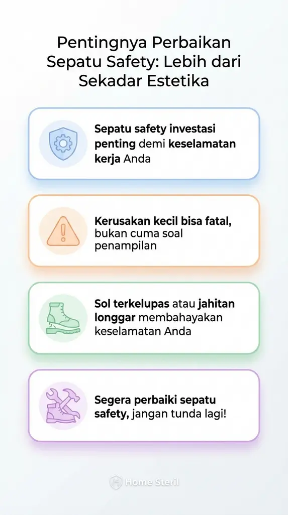 Pentingnya Perbaikan Sepatu Safety: Lebih dari Sekadar Estetika