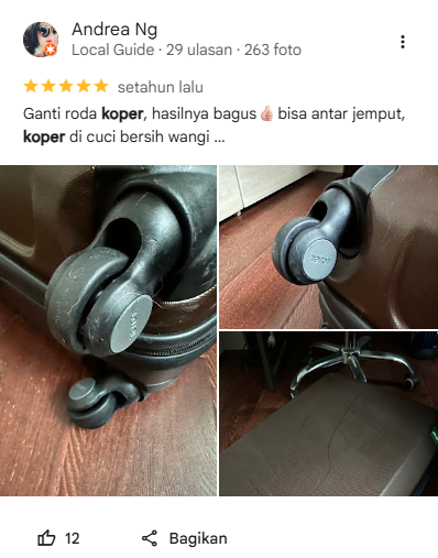 Testimoni Pelanggan Benerin Koper di Sneakershoot.id