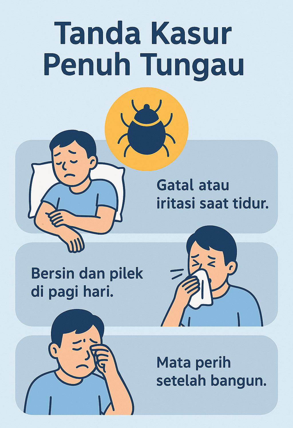 Infografik: Tanda-Tanda Kasur Penuh Tungau