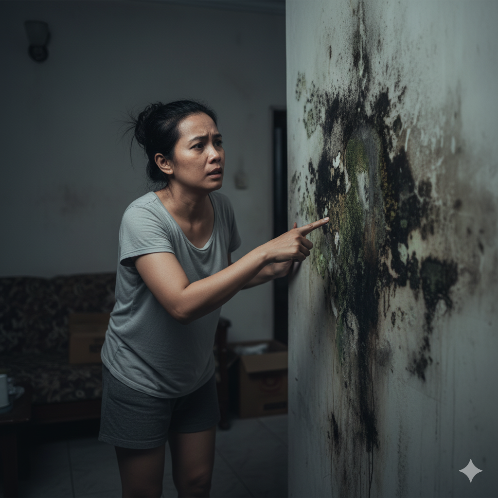 Munculnya Jamur atau Noda Membandel