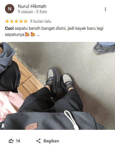 Rating Pelanggan Sneakershoot Cuci Sepatu Kulit