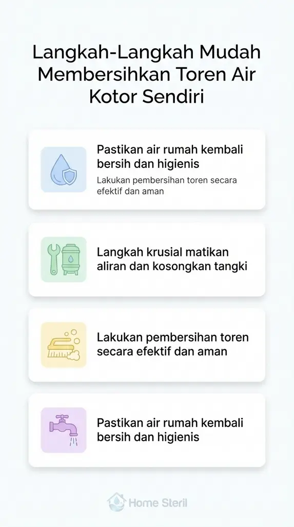 Langkah-Langkah Mudah Membersihkan Toren Air Kotor Sendiri