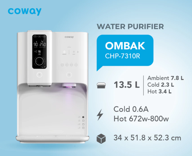 Water Purifier Coway Villaem II dengan Sistem Filtrasi Reverse Osmosis - home-steril.com
