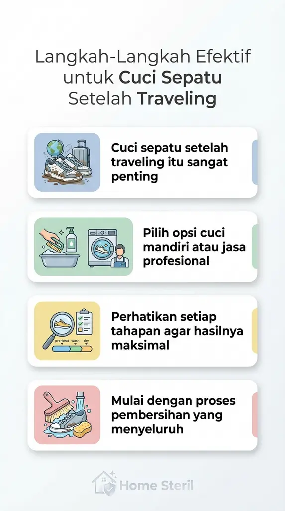 Langkah-Langkah Efektif untuk Cuci Sepatu Setelah Traveling