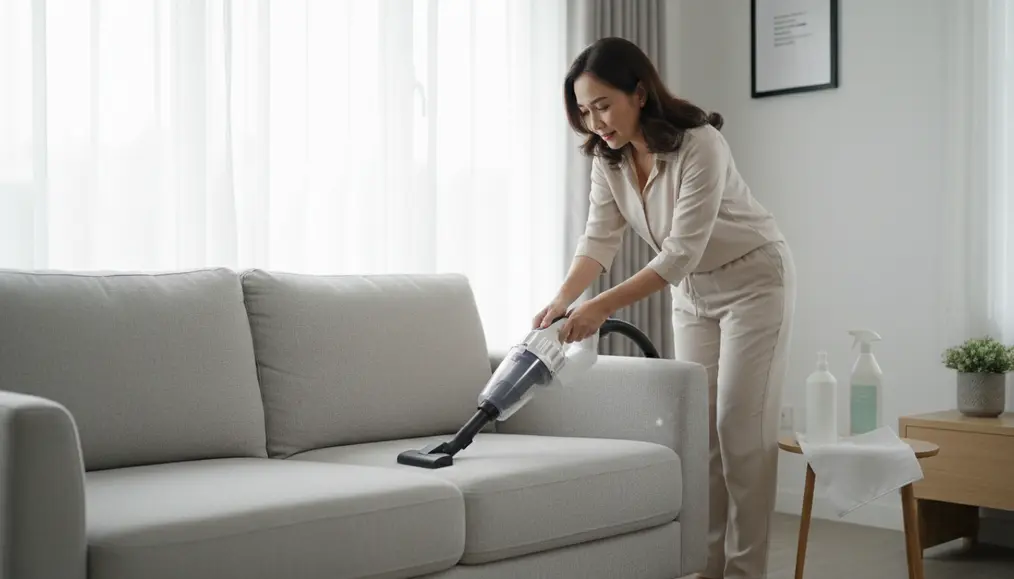 Persiapan Awal yang Krusial Sebelum Membersihkan Sofa Berbahan Linen