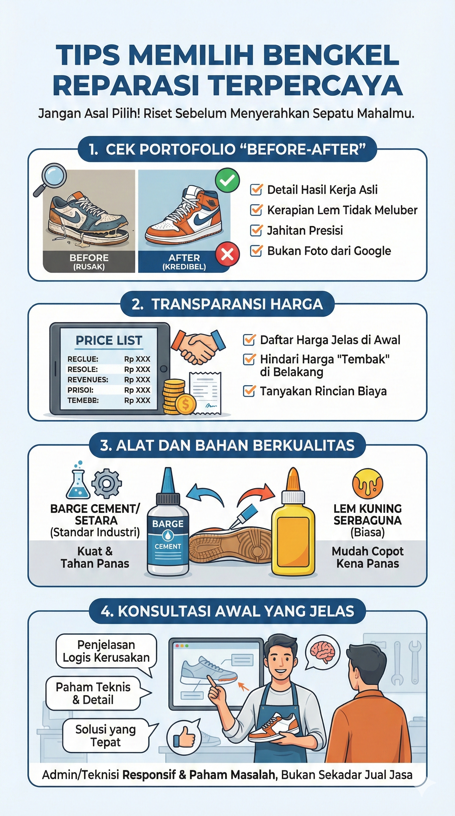 Infografik: Tips Memilih Bengkel Reparasi Terpercaya