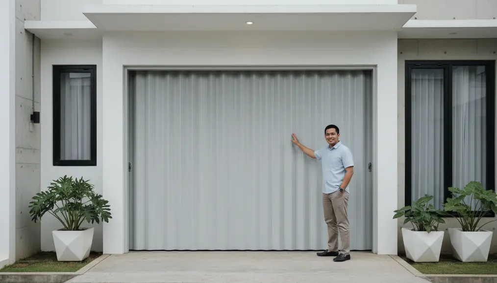 Visual perbedaan ketebalan slat rolling door baja industri dan aluminium ringan - home-steril.com