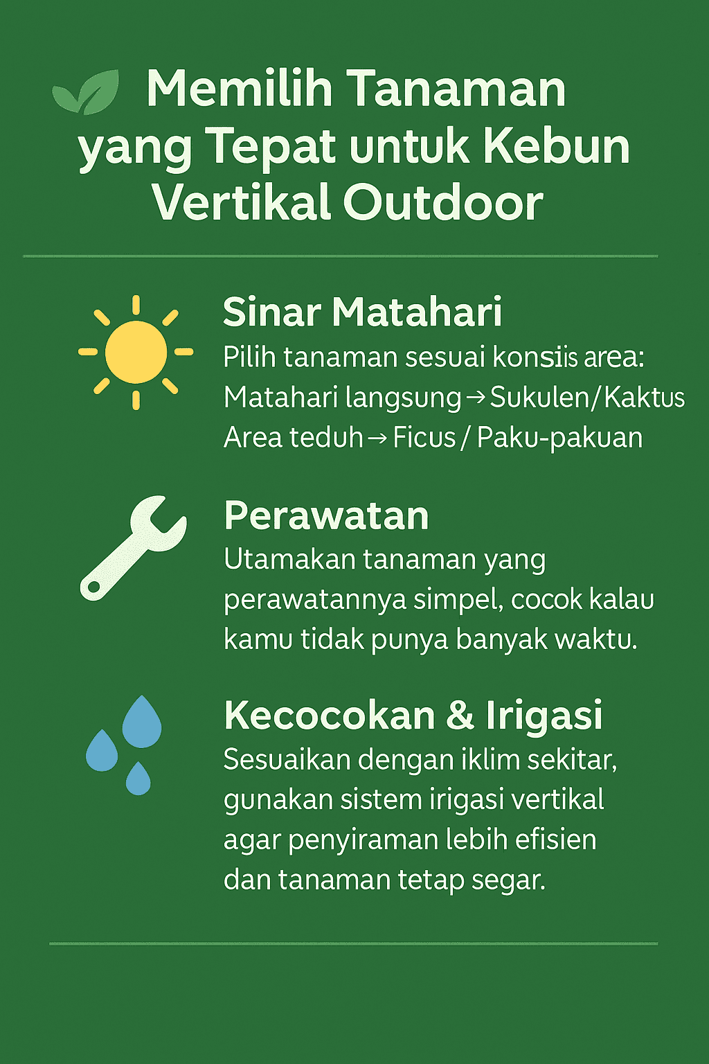 Memilih Tanaman yang Tepat untuk Kebun Vertikal Outdoor