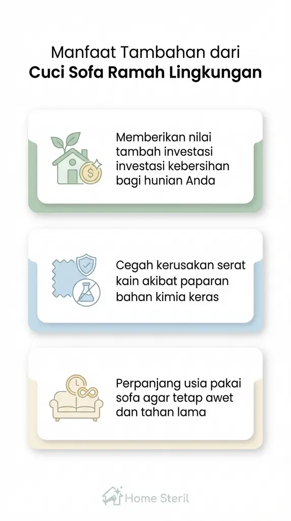 Manfaat Tambahan dari Cuci Sofa Ramah Lingkungan