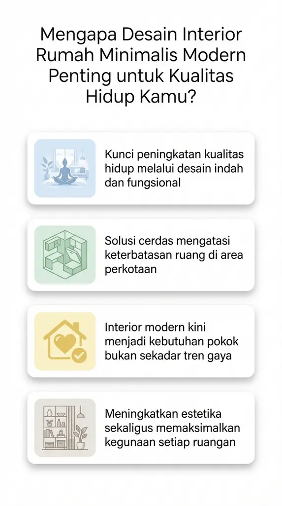 Mengapa Desain Interior Rumah Minimalis Modern Penting untuk Kualitas Hidup Kamu?