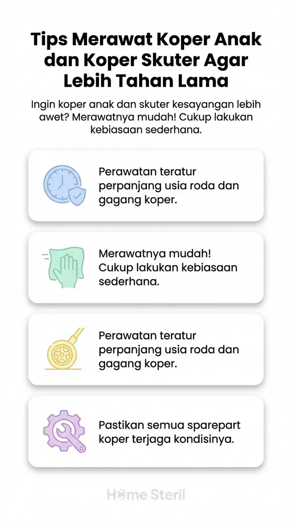 Tips Merawat Koper Anak dan Koper Skuter Agar Lebih Tahan Lama