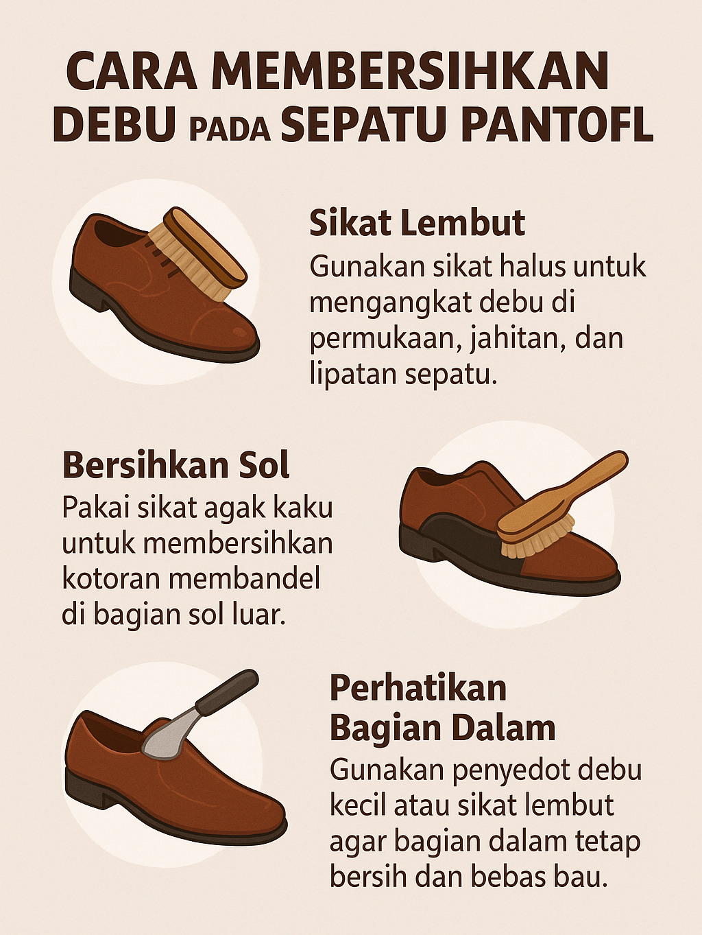 Cara Membersihkan Debu pada Sepatu Pantofel