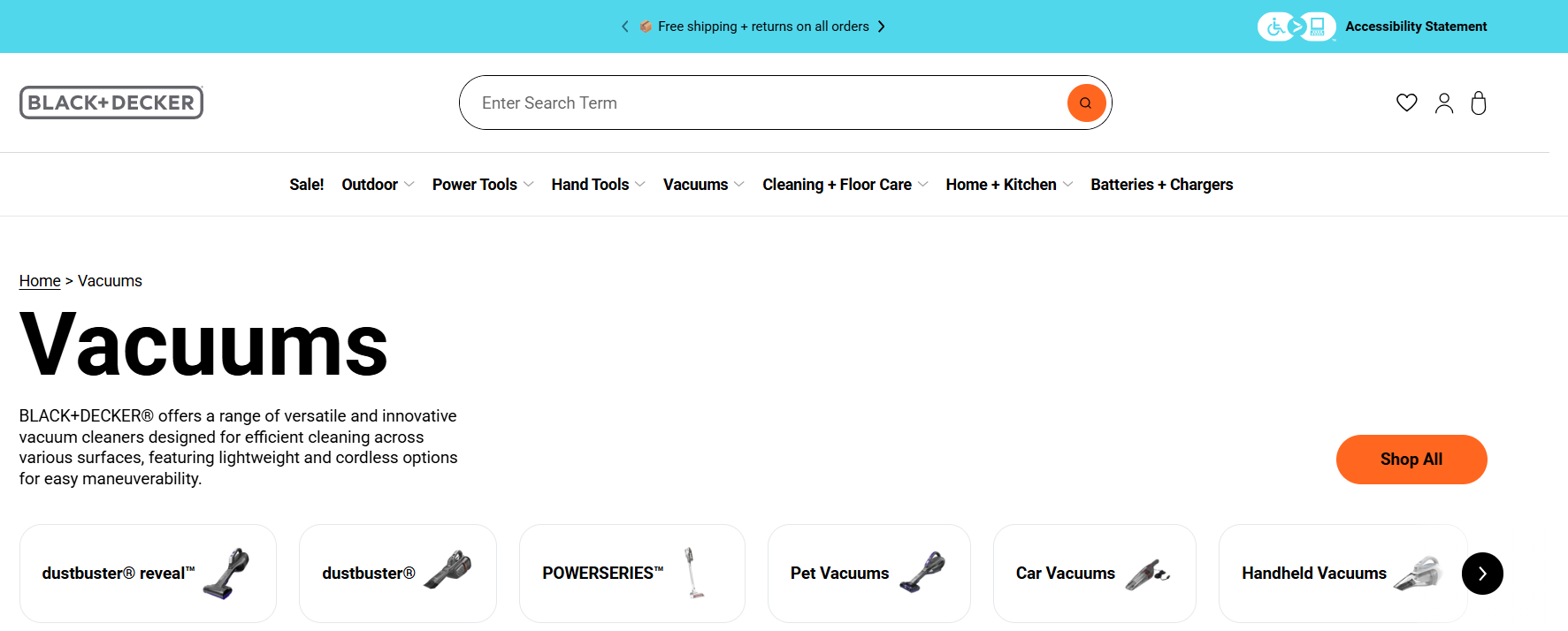 7. Black+Decker: Kekuatan Handheld untuk General Cleaning