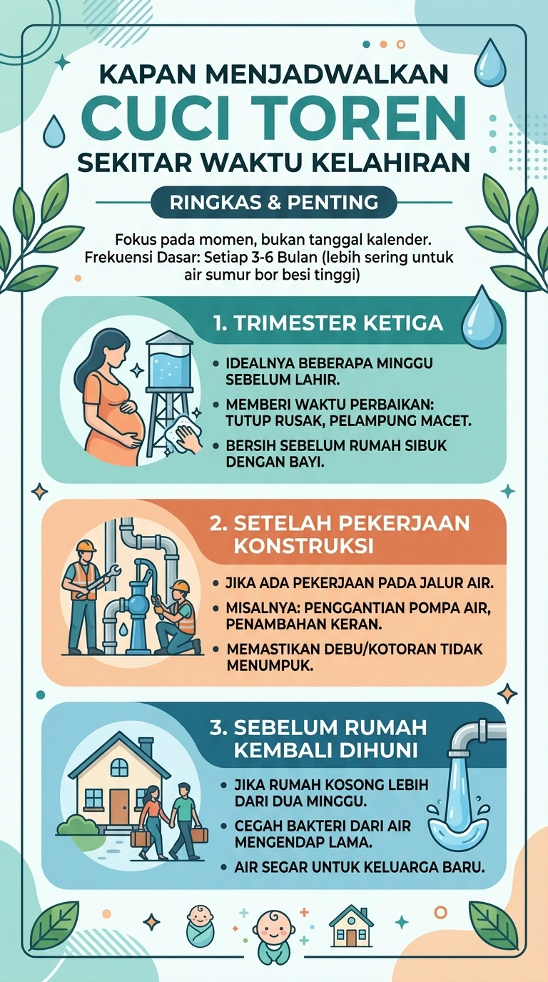 Infografik :Kapan Menjadwalkan Cuci Toren di Sekitar Waktu Kelahiran