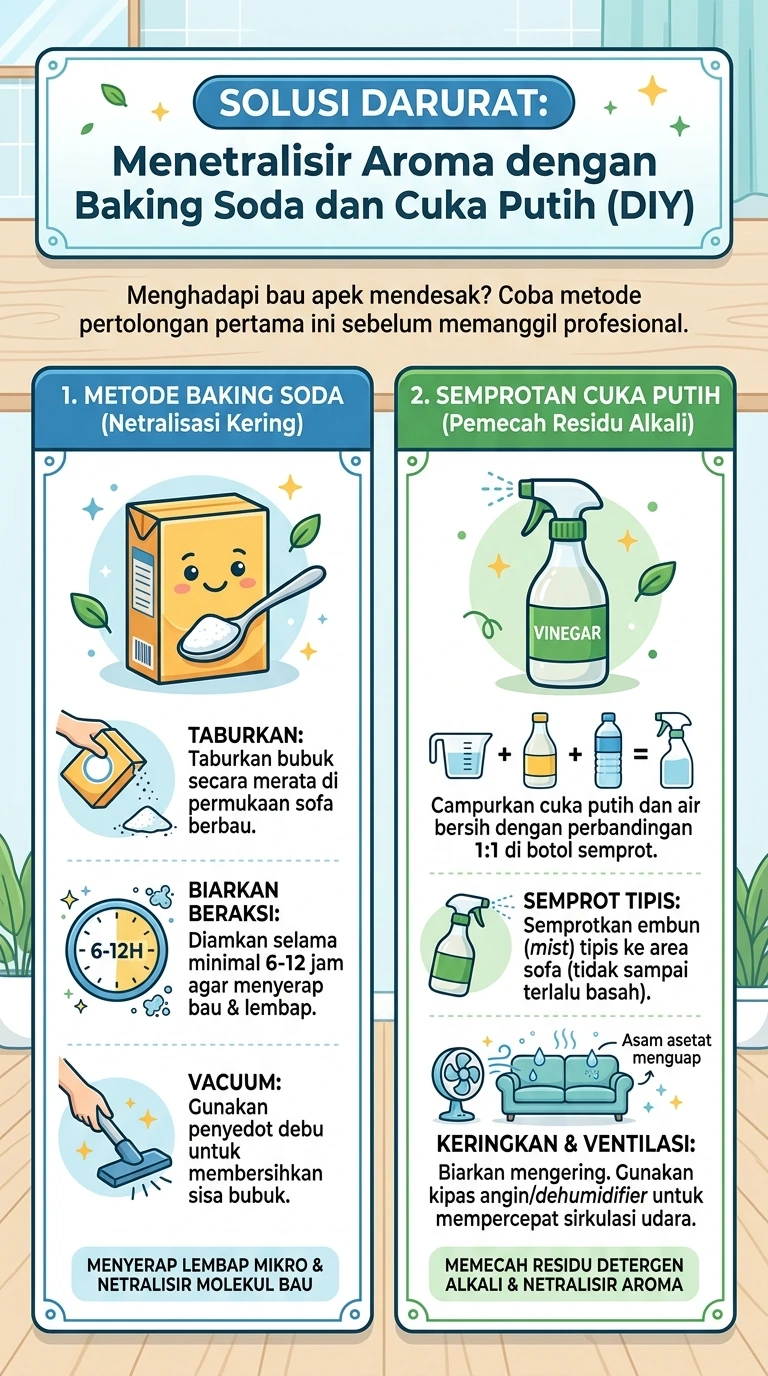 Infografik : Solusi Darurat : Menetralisir Aroma dengan Baking Soda dan Cuka Putih (DIY)