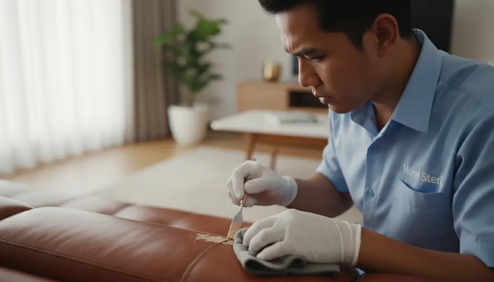 Proses Restorasi Sofa Kulit Asli di Home Steril