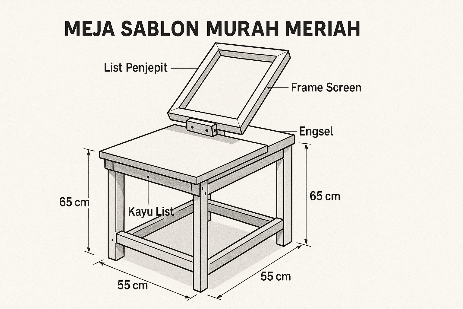 Cara Membuat Meja Sablon Manual Sendiri: Hemat Biaya dan Efisien
