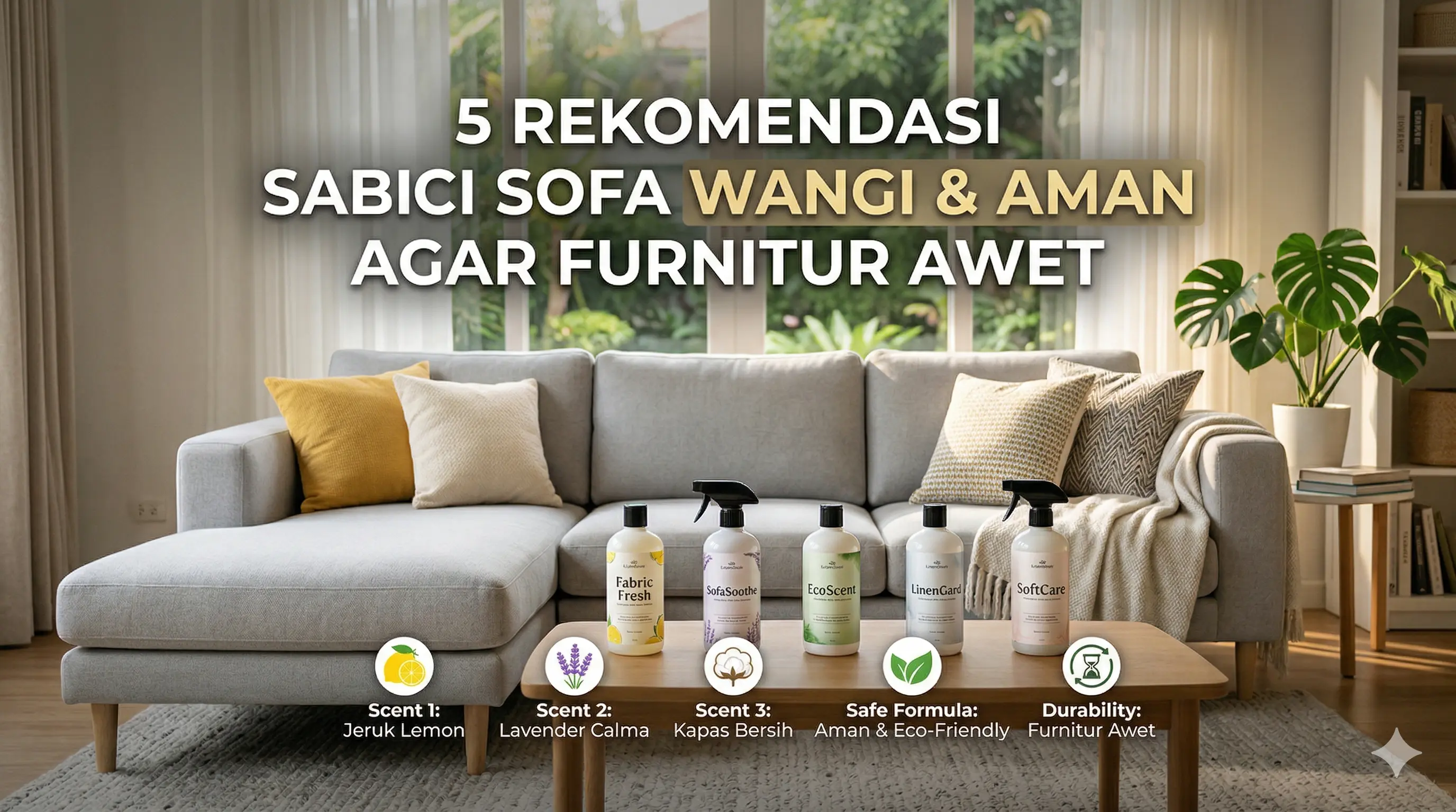 5 Rekomendasi Sabun Cuci Sofa Wangi & Aman agar Furnitur Awet