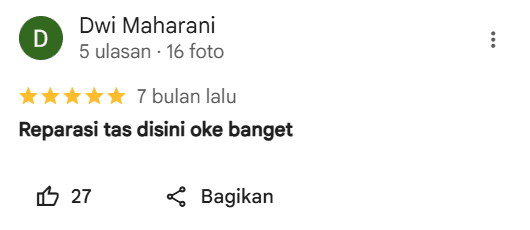 Rating Terkait Jasa Reparasi Tas