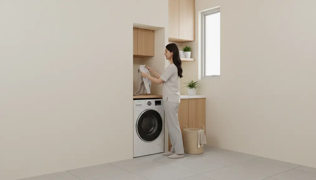 3. Mesin Cuci dengan Pengering Terintegrasi (Washer Dryer Combo): Solusi Hemat Ruang
