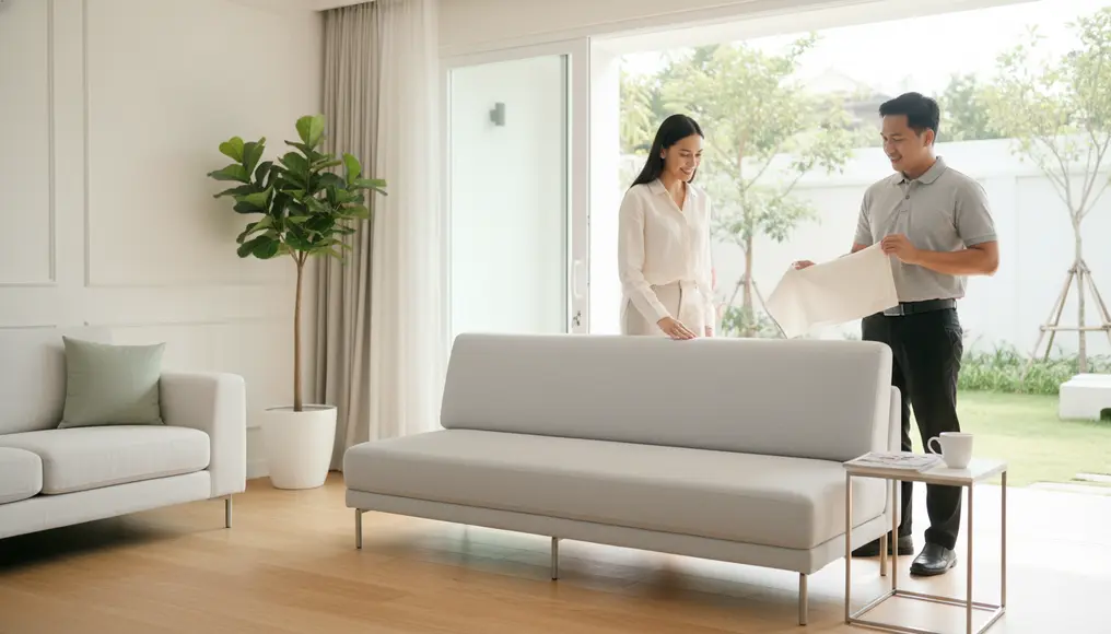 Ganti Kain Sofa Outdoor & Tahan Air (Sunbrella/Canvas)