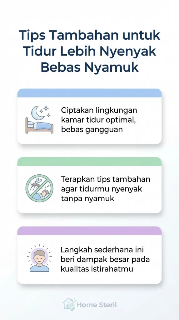 Tips Tambahan untuk Tidur Lebih Nyenyak Bebas Nyamuk