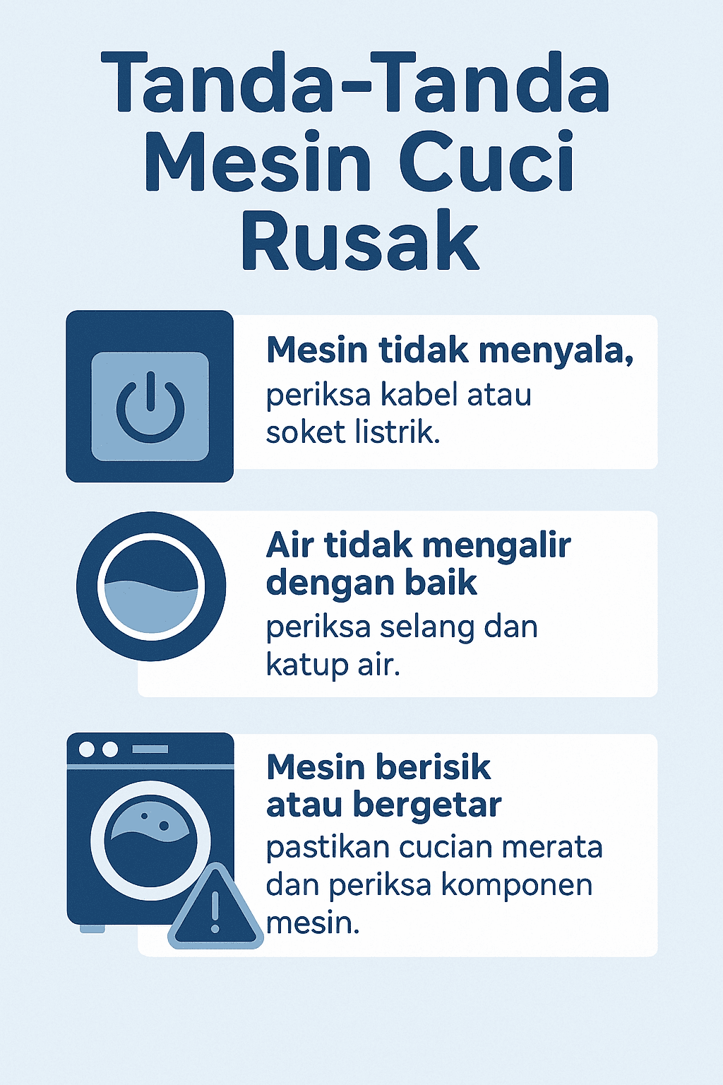 Infografik: Tanda-Tanda Mesin Cuci Rusak